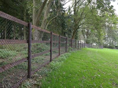 metal fencing against wild boar