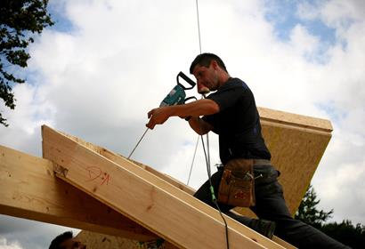 Huizen met een houten skelet