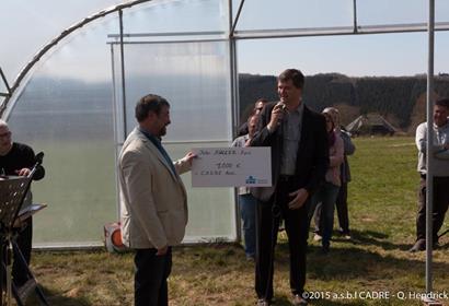 Inauguration du rucher - Remise du chèque